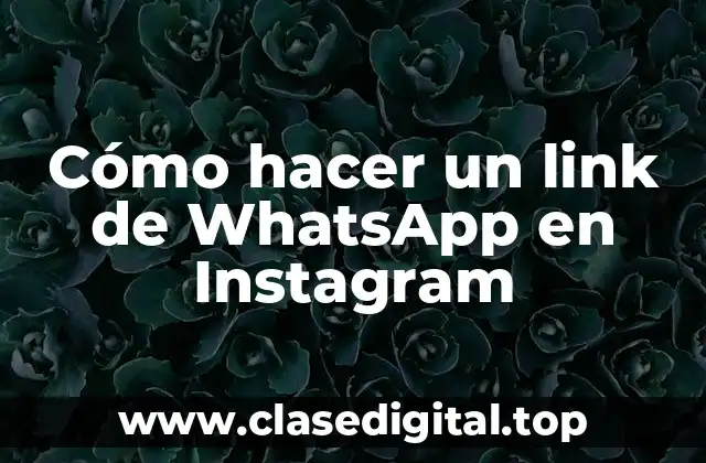 Cómo hacer un link de WhatsApp en Instagram