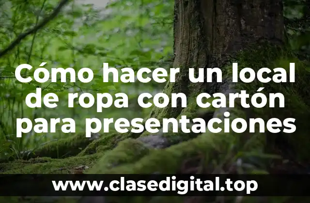 Cómo hacer un local de ropa con cartón para presentaciones