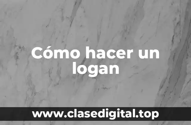 Cómo hacer un logan