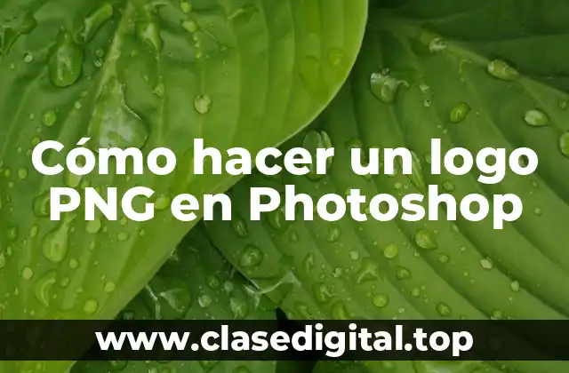 Cómo hacer un logo PNG en Photoshop