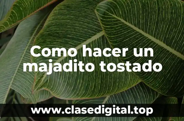 Como hacer un majadito tostado