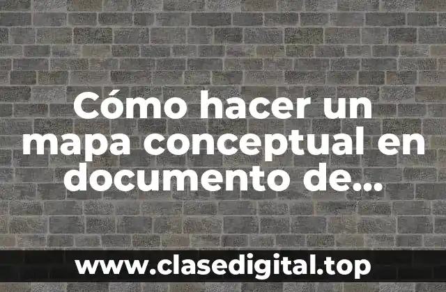 Cómo hacer un mapa conceptual en documento de Google