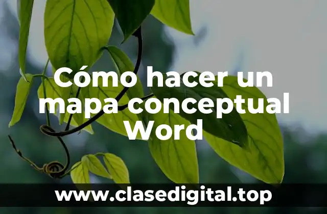Cómo hacer un mapa conceptual Word