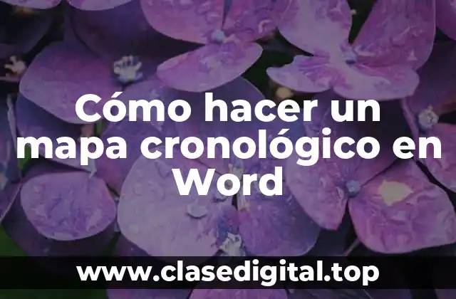 Cómo hacer un mapa cronológico en Word