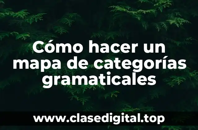Cómo hacer un mapa de categorías gramaticales