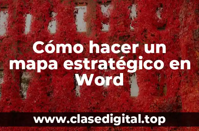 Cómo hacer un mapa estratégico en Word