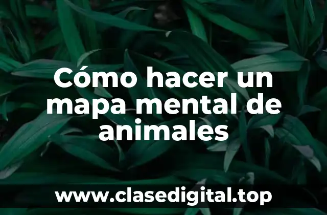 Cómo hacer un mapa mental de animales