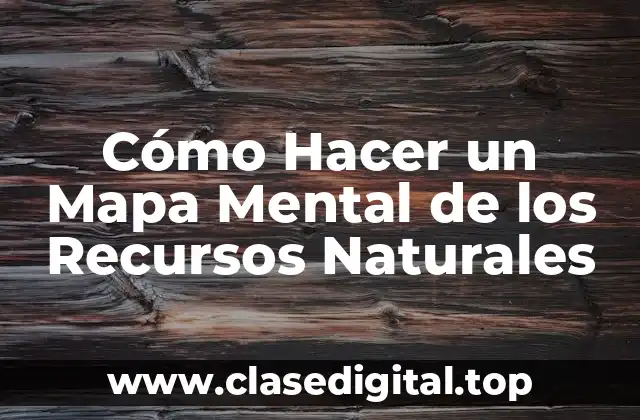 ¿Qué es un Mapa Mental de los Recursos Naturales?