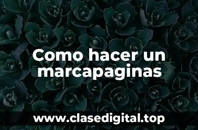 Como hacer un marcapaginas