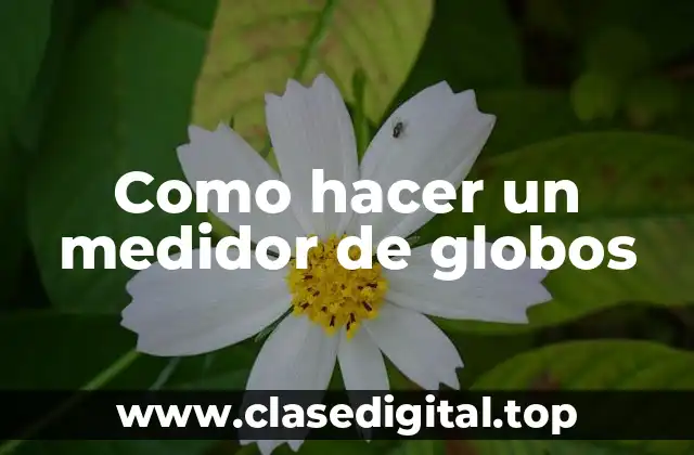 Como hacer un medidor de globos