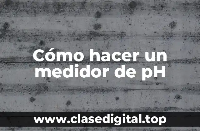Cómo hacer un medidor de pH