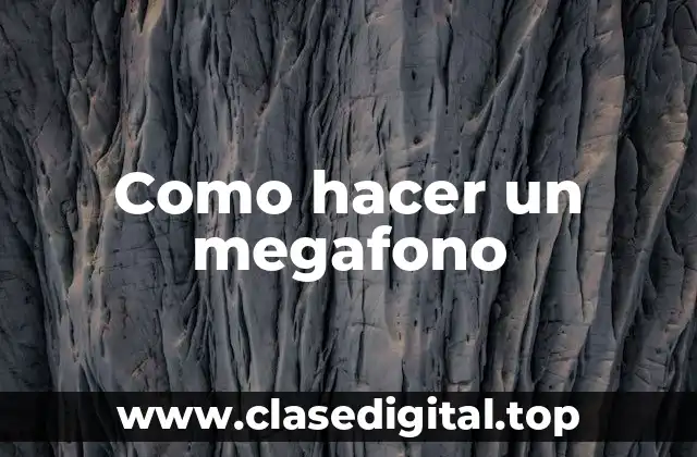 Como hacer un megafono