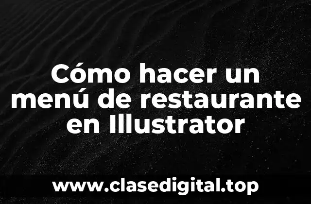 Cómo hacer un menú de restaurante en Illustrator