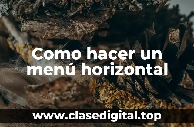 Como hacer un menú horizontal
