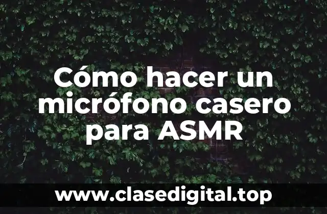 Cómo hacer un micrófono casero para ASMR