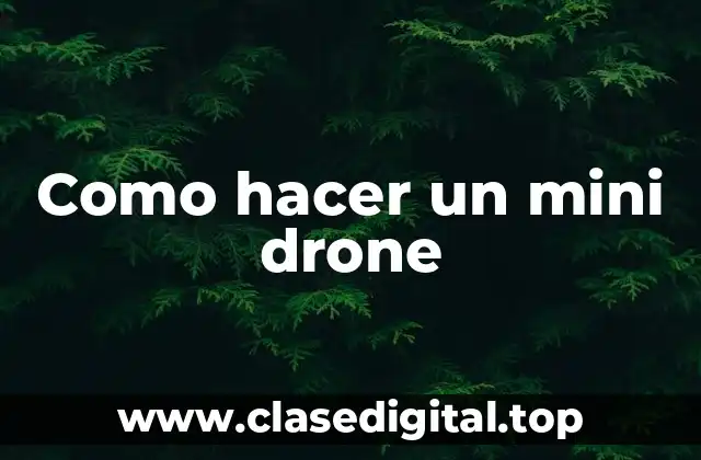 ¿Qué es un mini drone?