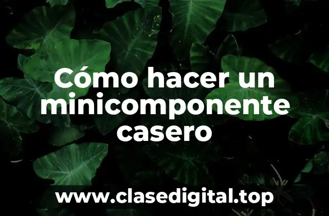 Cómo hacer un minicomponente casero