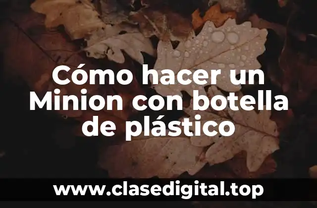 Cómo hacer un Minion con botella de plástico