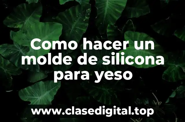 ¿Qué es un molde de silicona para yeso?