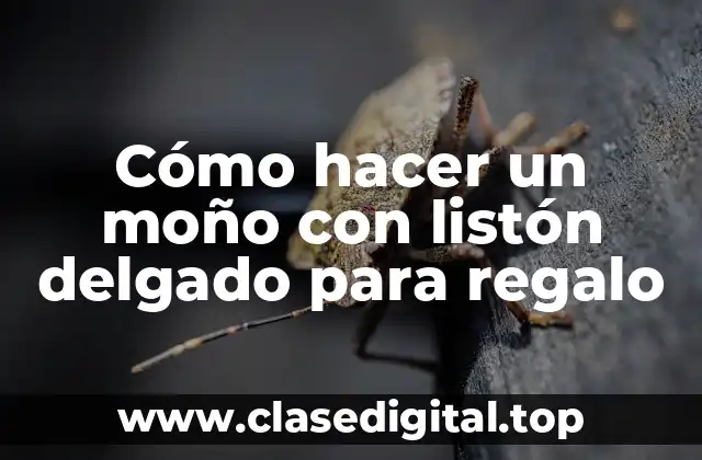 Cómo hacer un moño con listón delgado para regalo