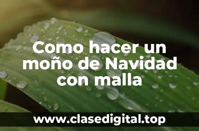 ¿Qué es un moño de Navidad con malla y para qué sirve?