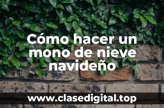 Cómo hacer un mono de nieve navideño