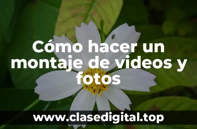 Cómo hacer un montaje de videos y fotos