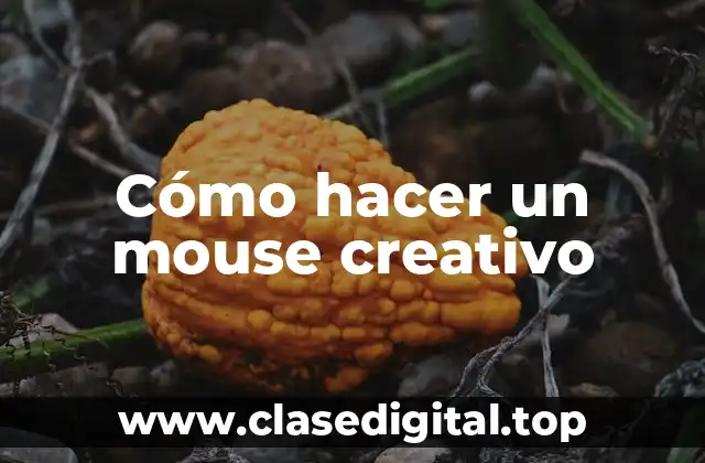 Cómo hacer un mouse creativo