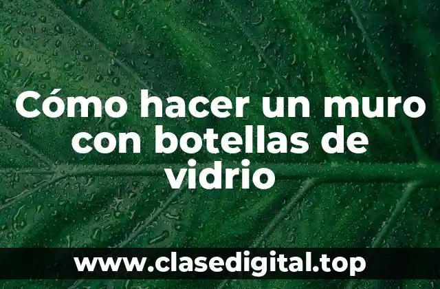 Cómo hacer un muro con botellas de vidrio
