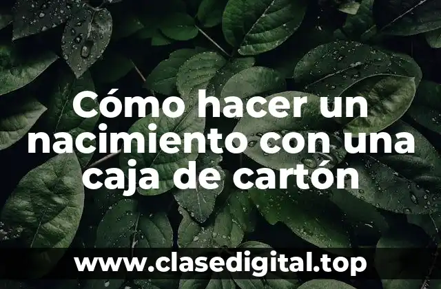 Cómo hacer un nacimiento con una caja de cartón