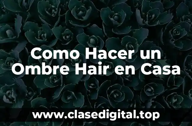 Como Hacer un Ombre Hair en Casa