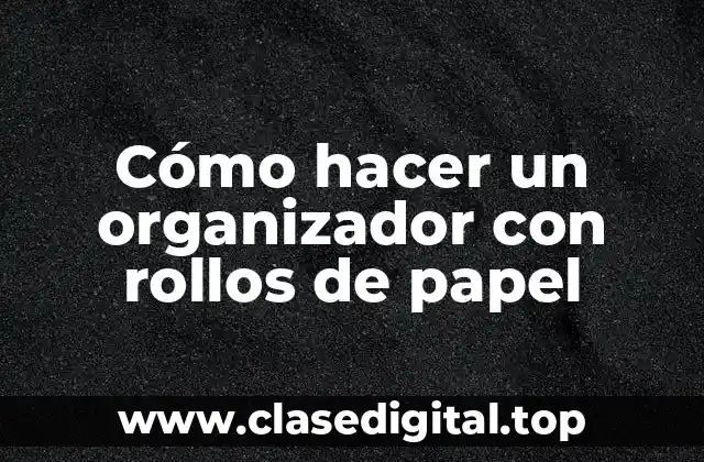 Cómo hacer un organizador con rollos de papel