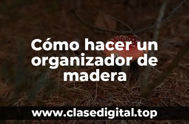 Cómo hacer un organizador de madera
