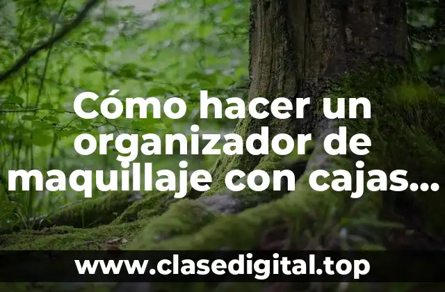 Cómo hacer un organizador de maquillaje con cajas de cartón