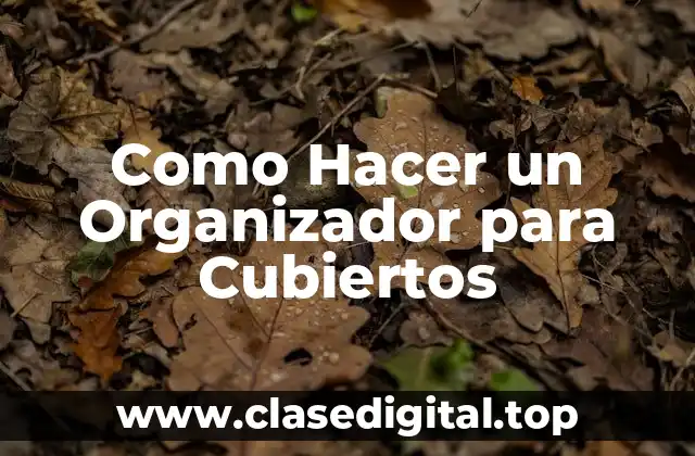 Como Hacer un Organizador para Cubiertos