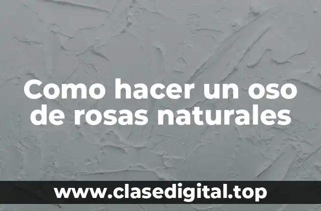 Como hacer un oso de rosas naturales