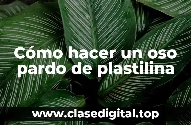 ¿Qué es un oso pardo de plastilina?