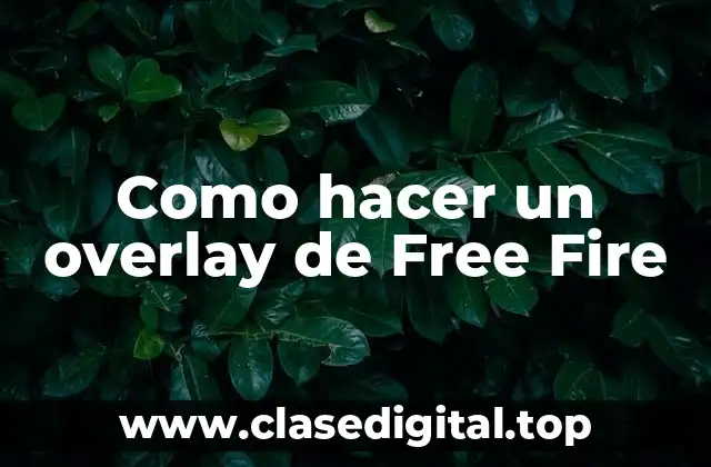 Como hacer un overlay de Free Fire