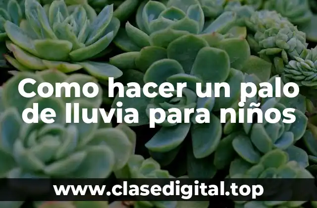 Como hacer un palo de lluvia para niños
