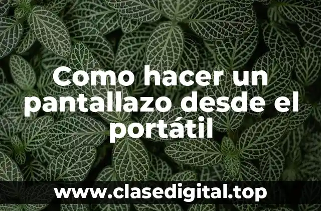 Como hacer un pantallazo desde el portátil