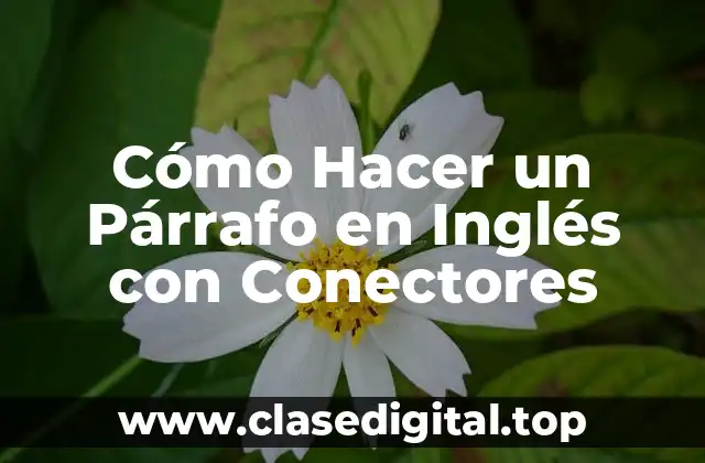 Cómo Hacer un Párrafo en Inglés con Conectores