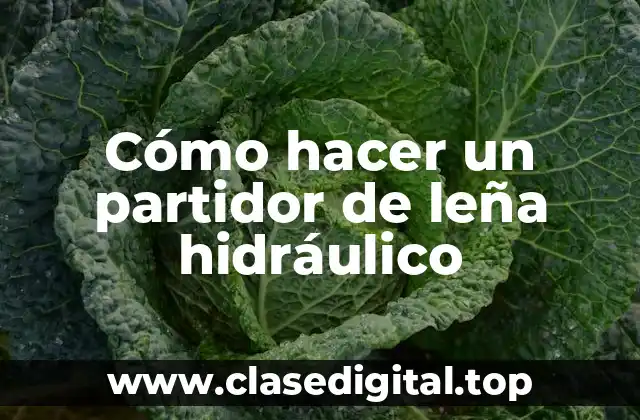 Cómo hacer un partidor de leña hidráulico