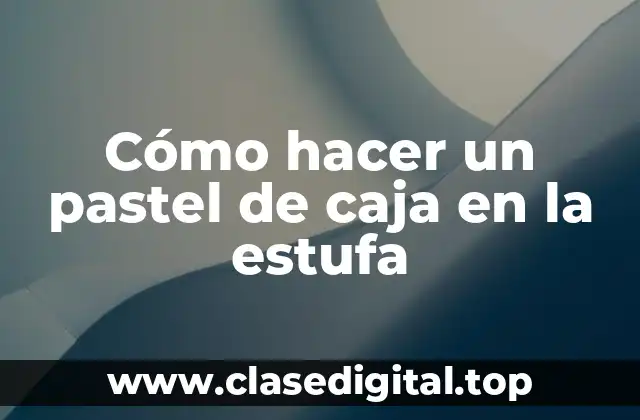 Cómo hacer un pastel de caja en la estufa