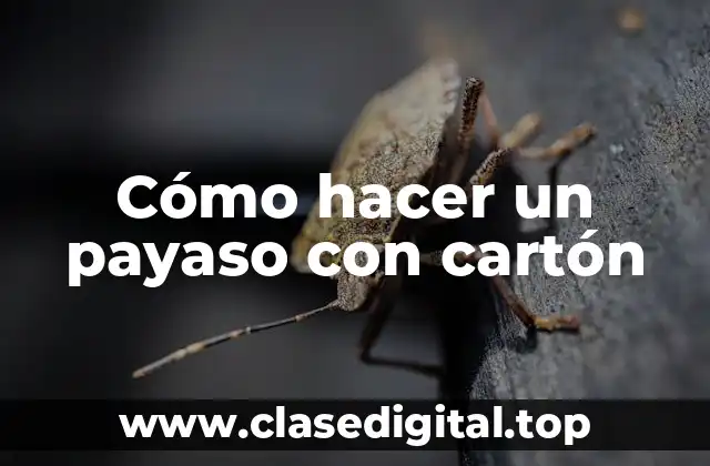 Cómo hacer un payaso con cartón