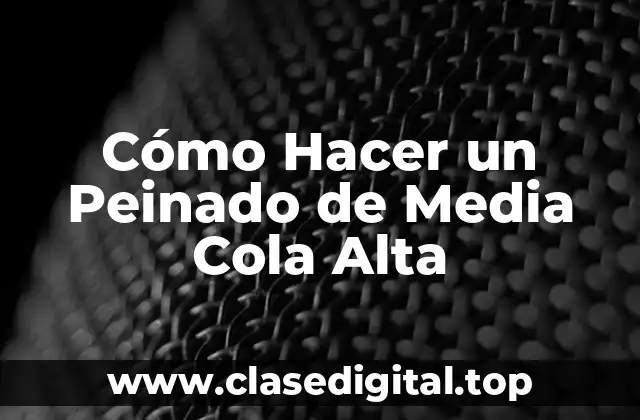 Qué es un Peinado de Media Cola Alta
