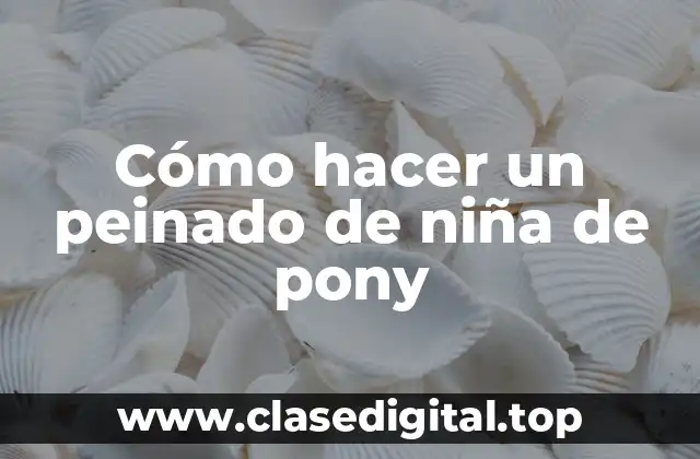 Cómo hacer un peinado de niña de pony