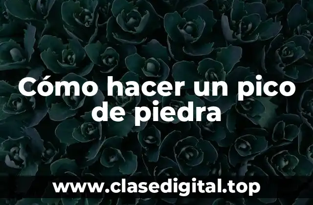 Cómo hacer un pico de piedra