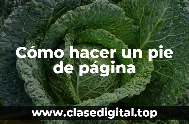 Cómo hacer un pie de página