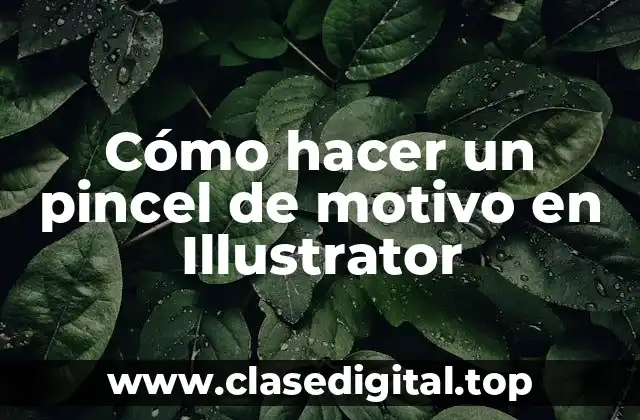 Cómo hacer un pincel de motivo en Illustrator