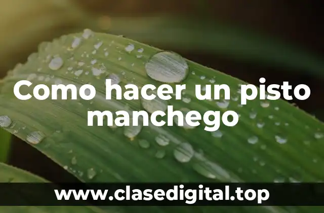 Como hacer un pisto manchego